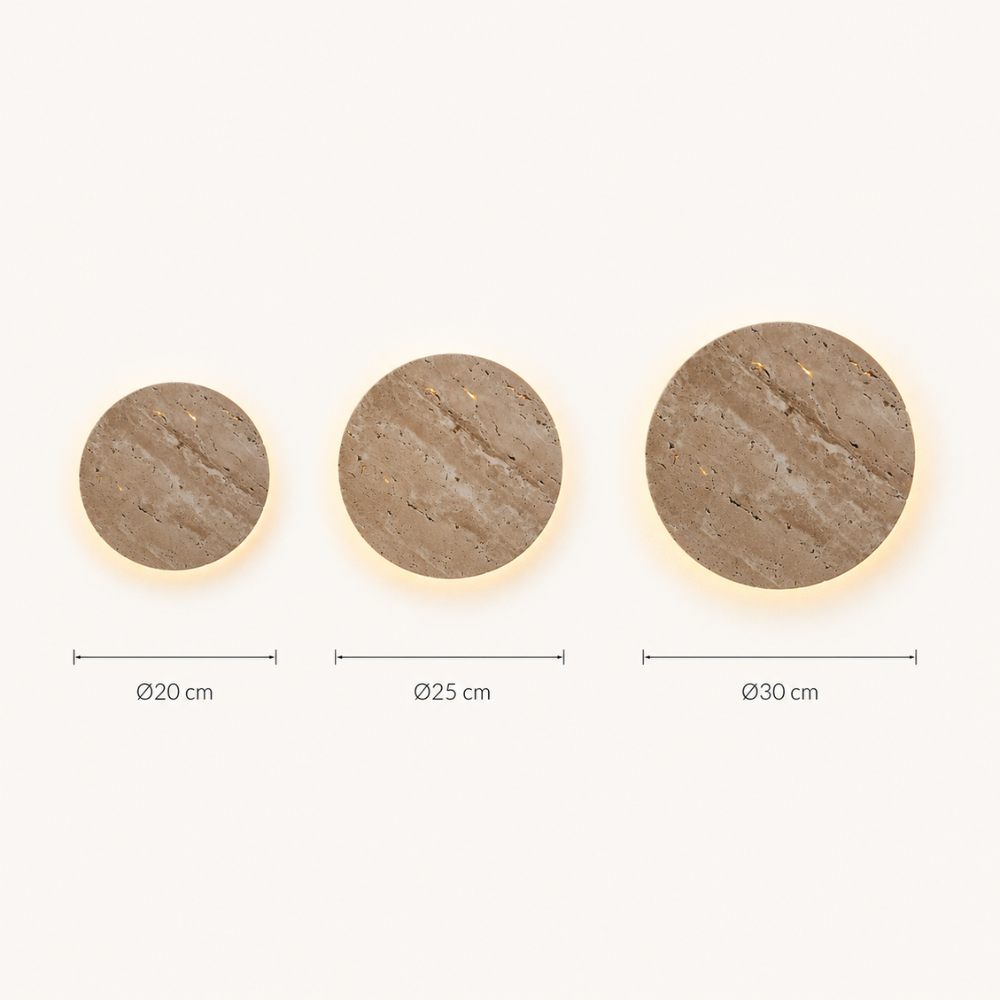 Fosenavåg LED Travertine Wall Light