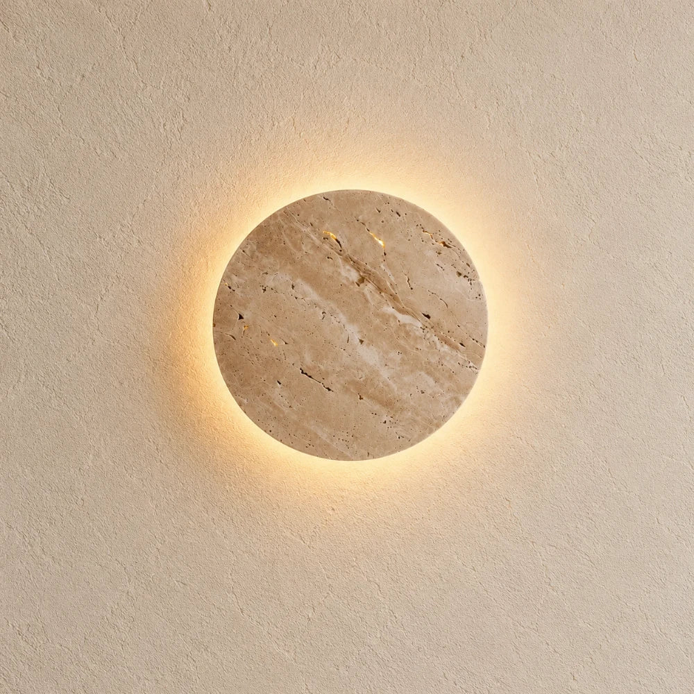 Fosenavåg LED Travertine Wall Light