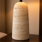 Freja Travertine & Fabric Table Lamp