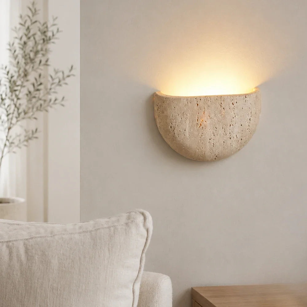 Hamar Travertine Wall Light