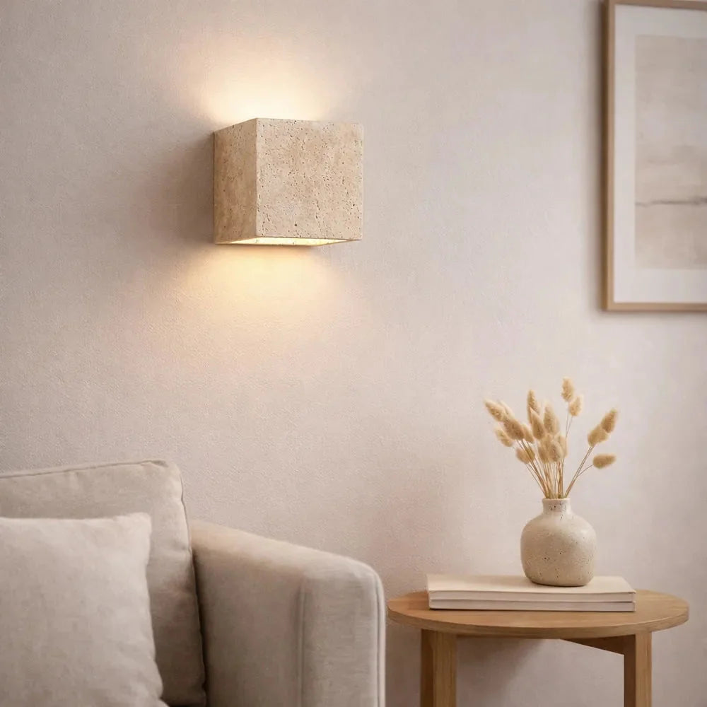 Horten Travertine Wall Light