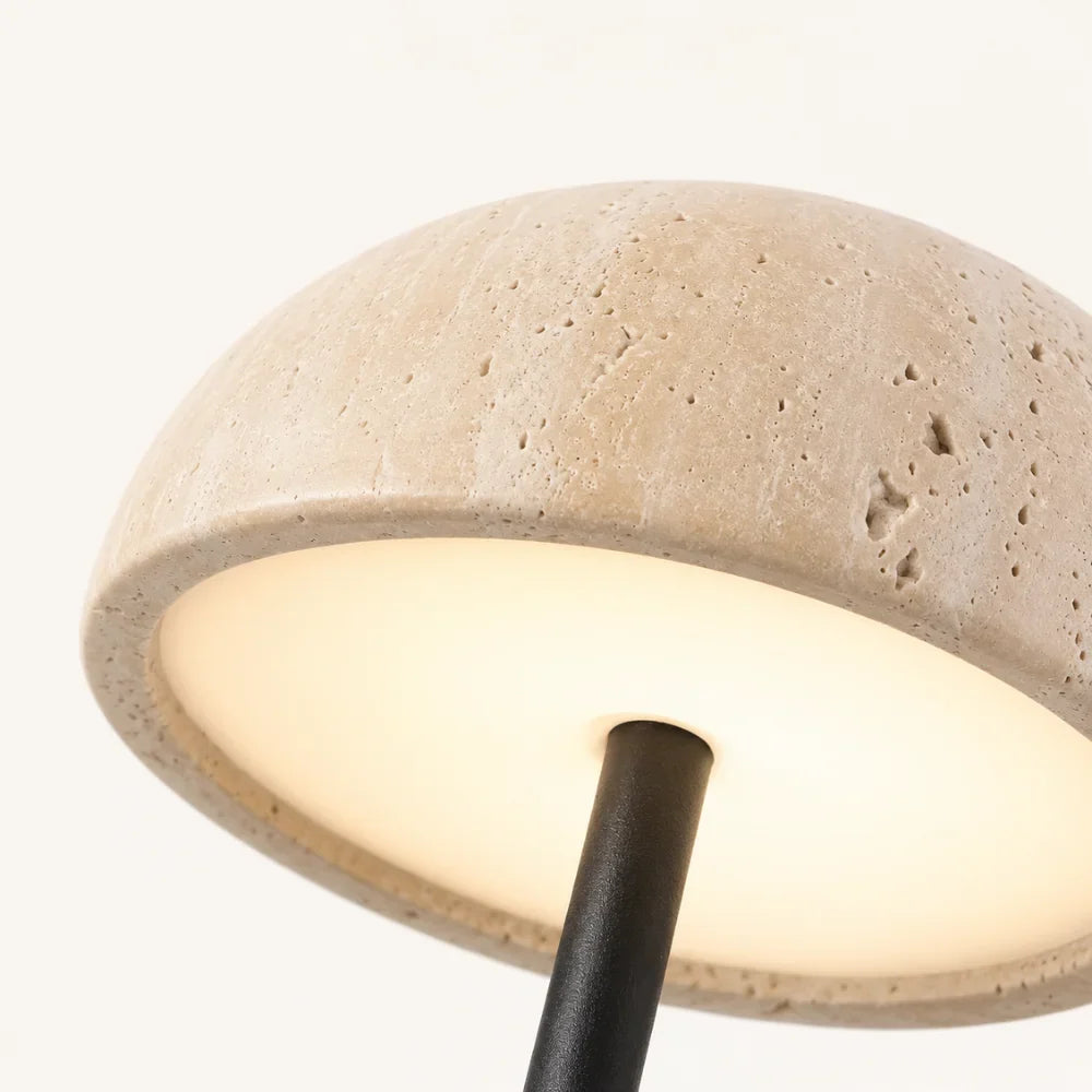 Ingrid Travertine & Wood Wall Light