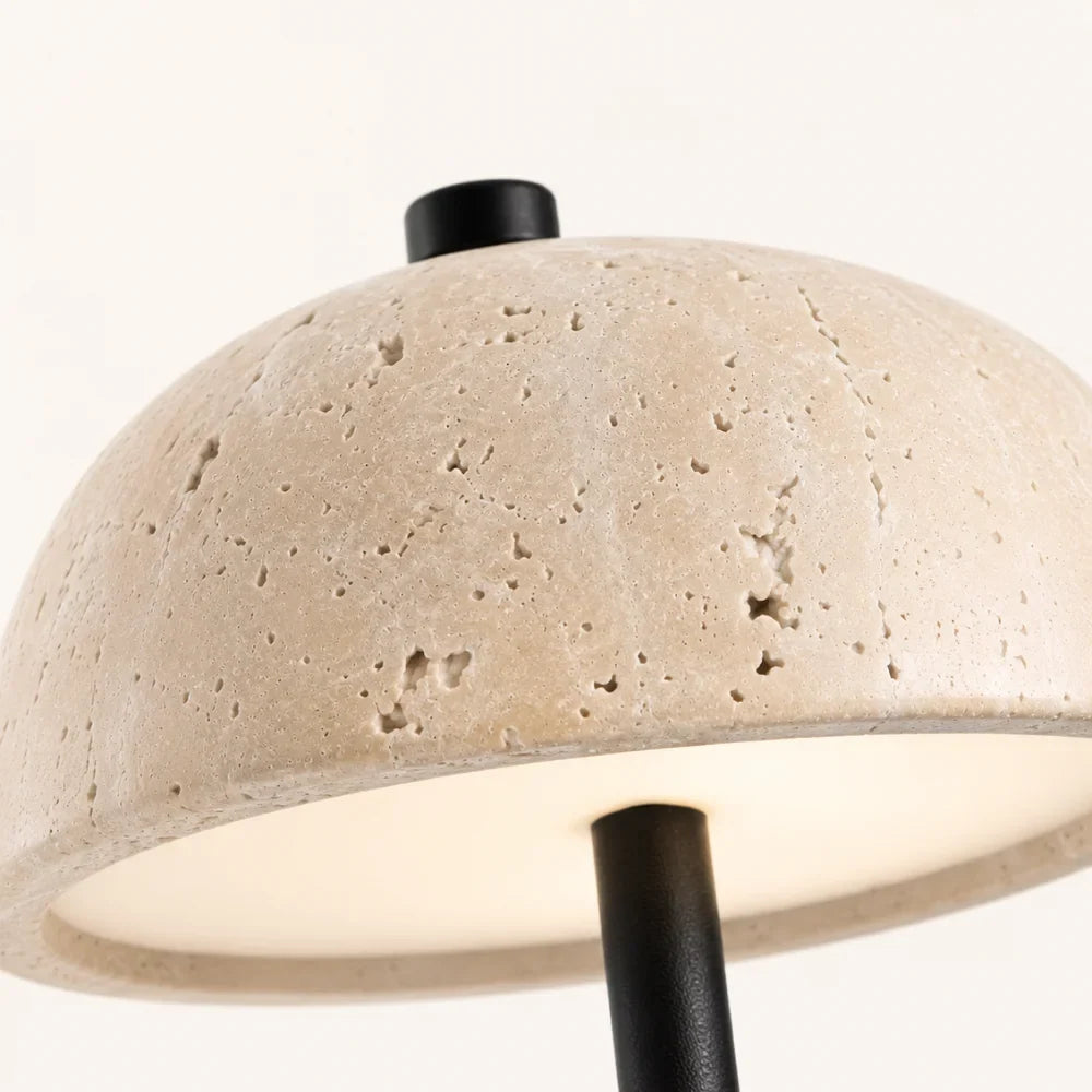 Ingrid Travertine & Wood Wall Light