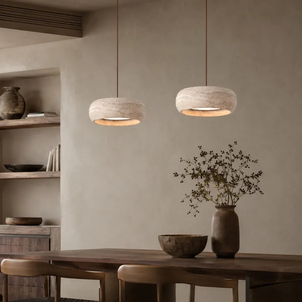 Isla Travertine Pendant Light