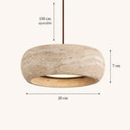 Isla Travertine Pendant Light