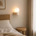 Kael Travertine & Glass Wall Light