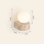 Kael Travertine & Glass Wall Light