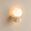 Kael Travertine & Glass Wall Light