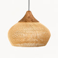Kaia Rattan & Wood Pendant Light
