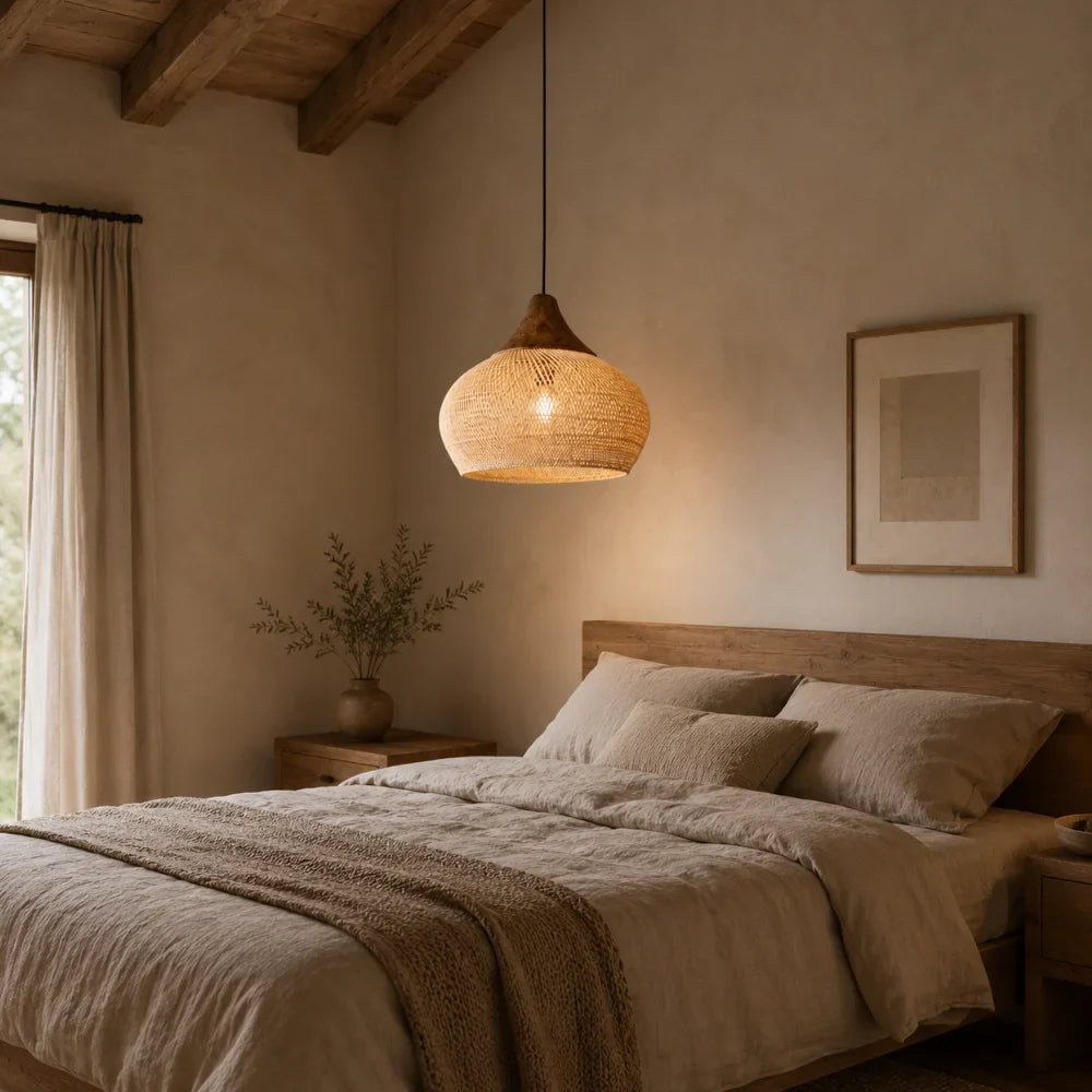 Designed in rattan and wood