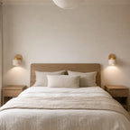 Kiven Travertine & Wood Wall Light