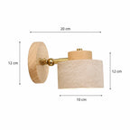Kiven Travertine & Wood Wall Light