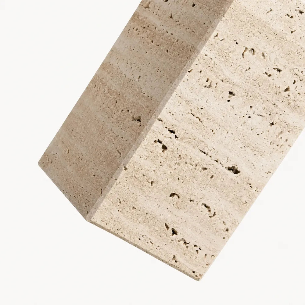 Koben Scandinavian Travertine & Wood Pendant Light