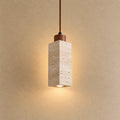 Koben Scandinavian Travertine & Wood Pendant Light