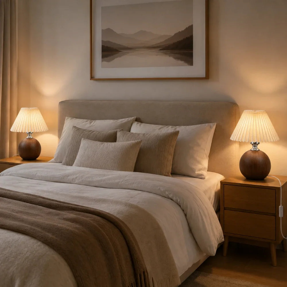 Aeris Wood & Fabric Table Lamp