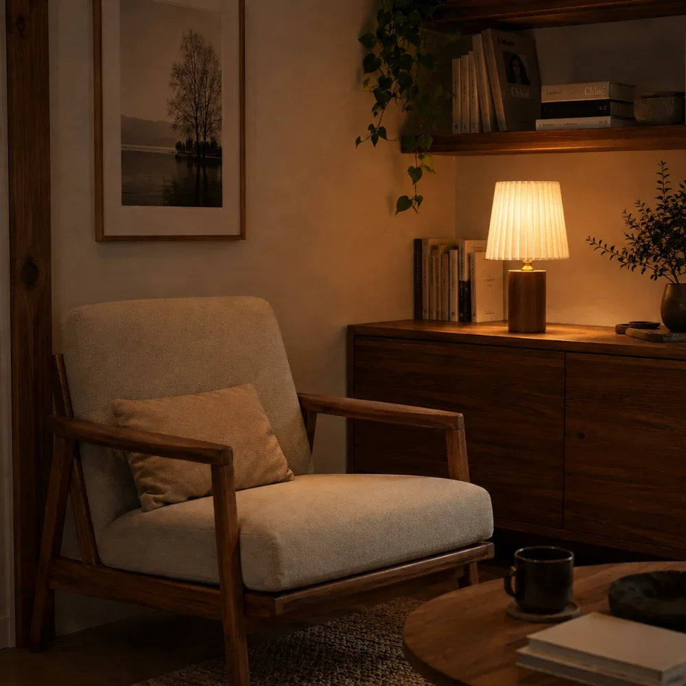 Lior Wood & Fabric Table Lamp