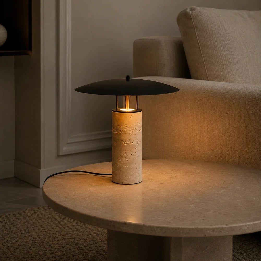 Noma Travertine Table Lamp