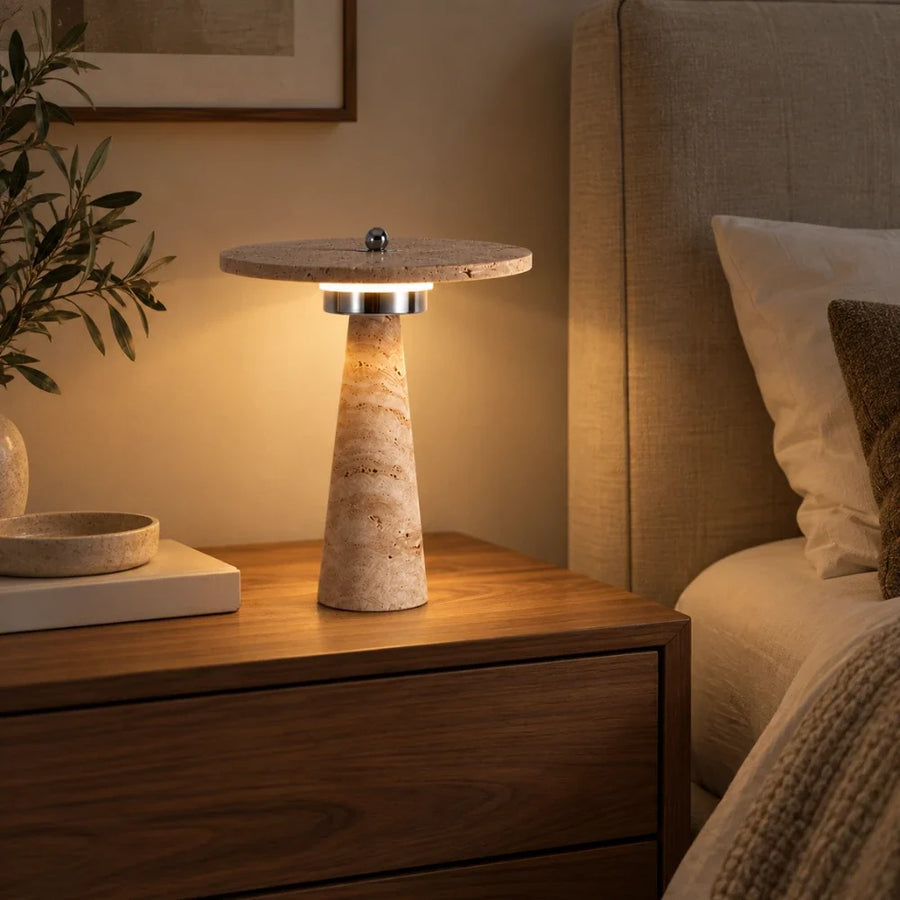 Oren Travertine Table Lamp