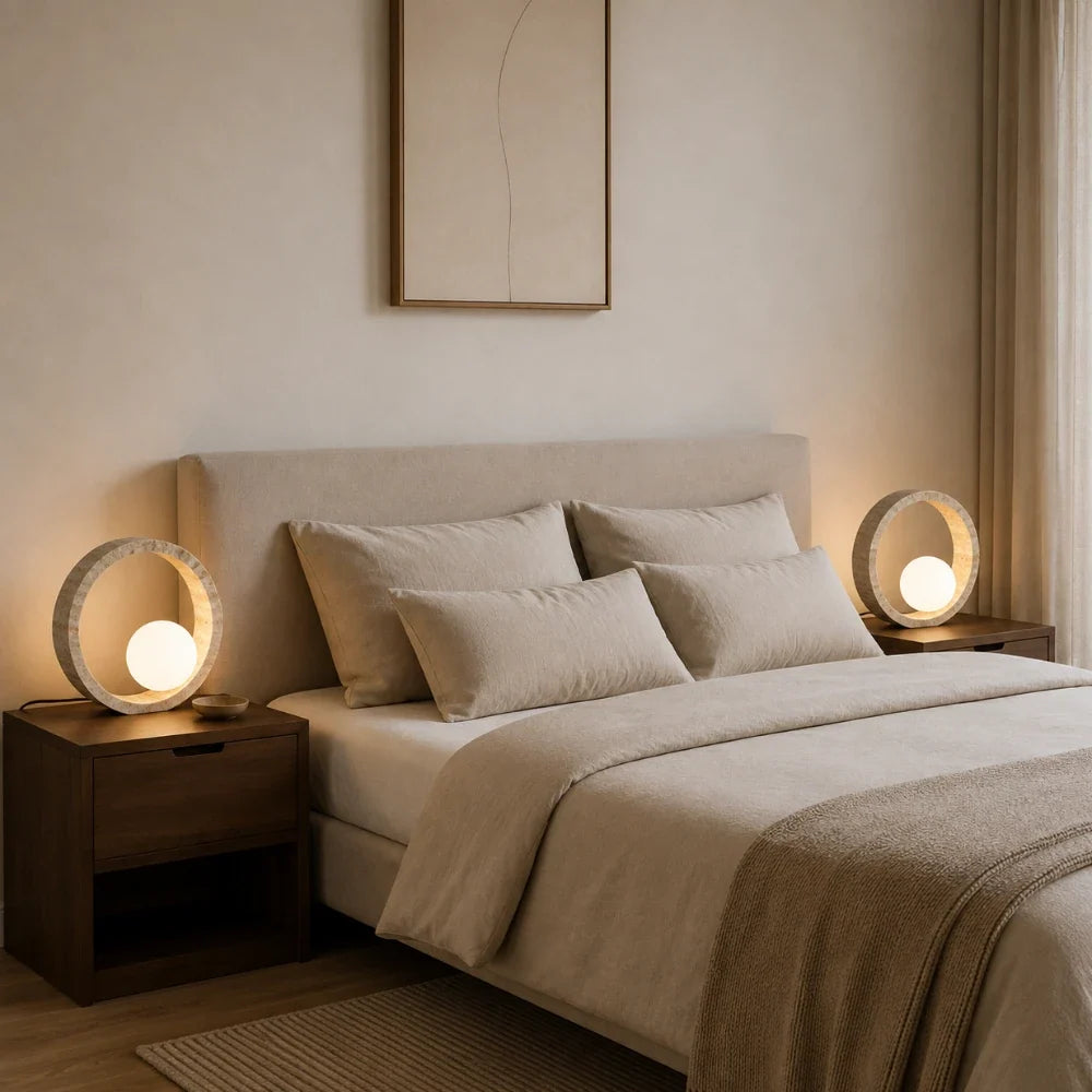 Designed in travertine
