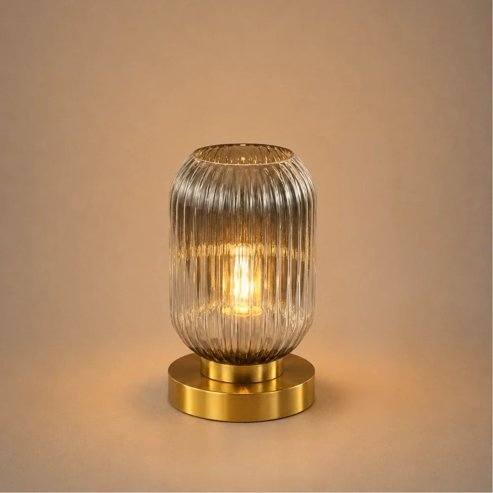 Yrsa Glass & Brass Table Lamp