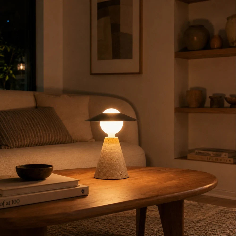 Aili Travertine Table Lamp