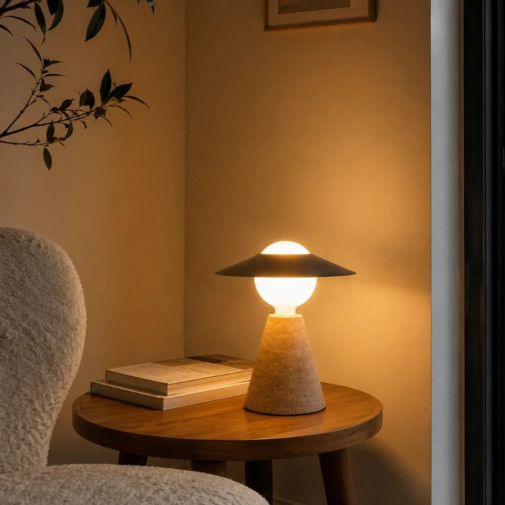 Aili Travertine Table Lamp