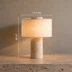 Alba Travertine & Fabric Table Lamp