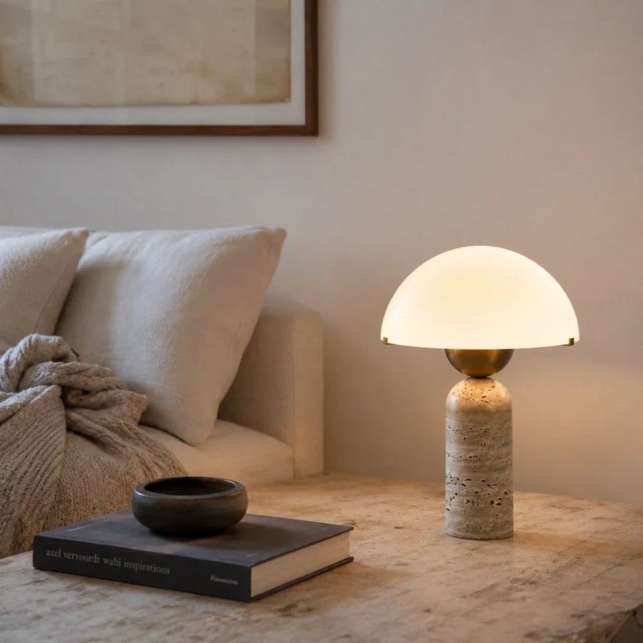 Asta Travertine Table Lamp