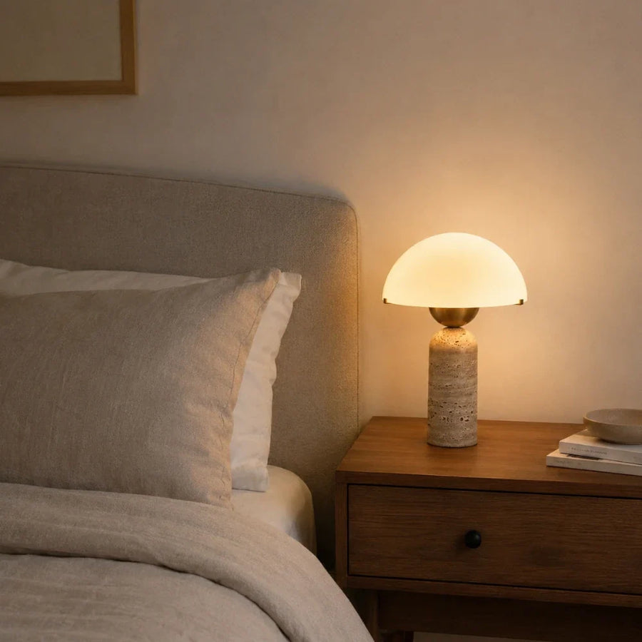 Asta Travertine Table Lamp