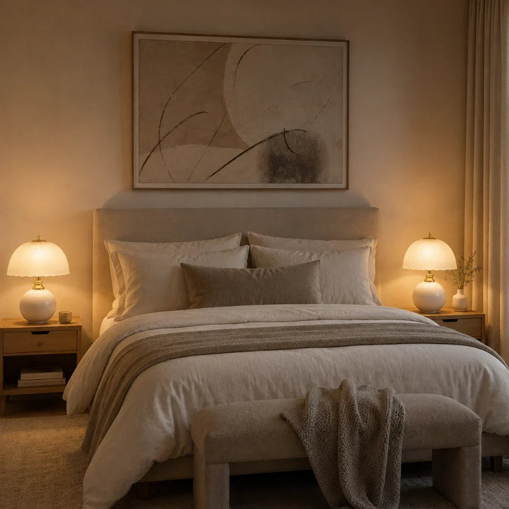 Elvane Glass & Ceramic Table Lamp