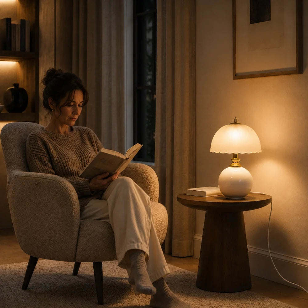 Elvane Glass & Ceramic Table Lamp