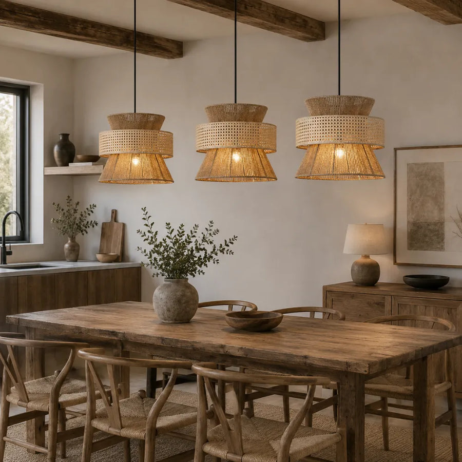 Linnea Bamboo & Rattan Pendant Light