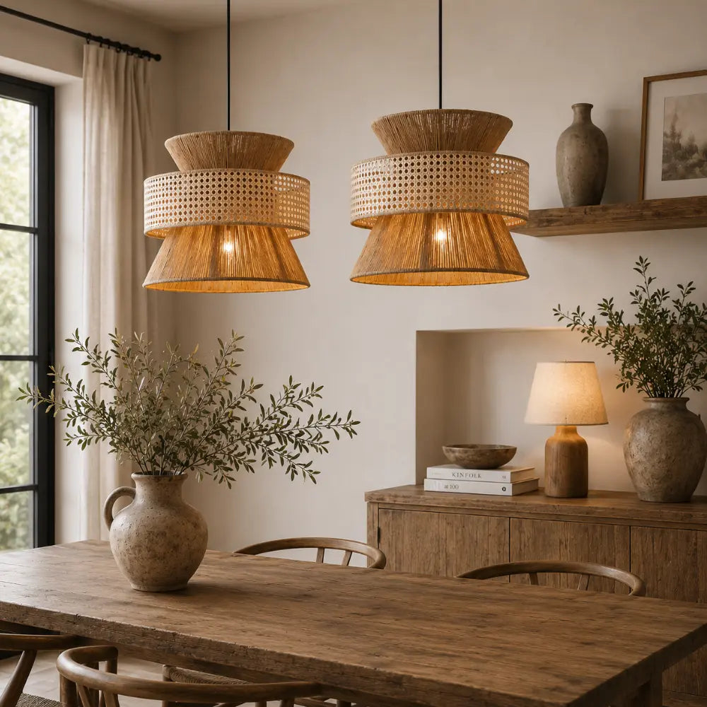 Linnea Bamboo & Rattan Pendant Light