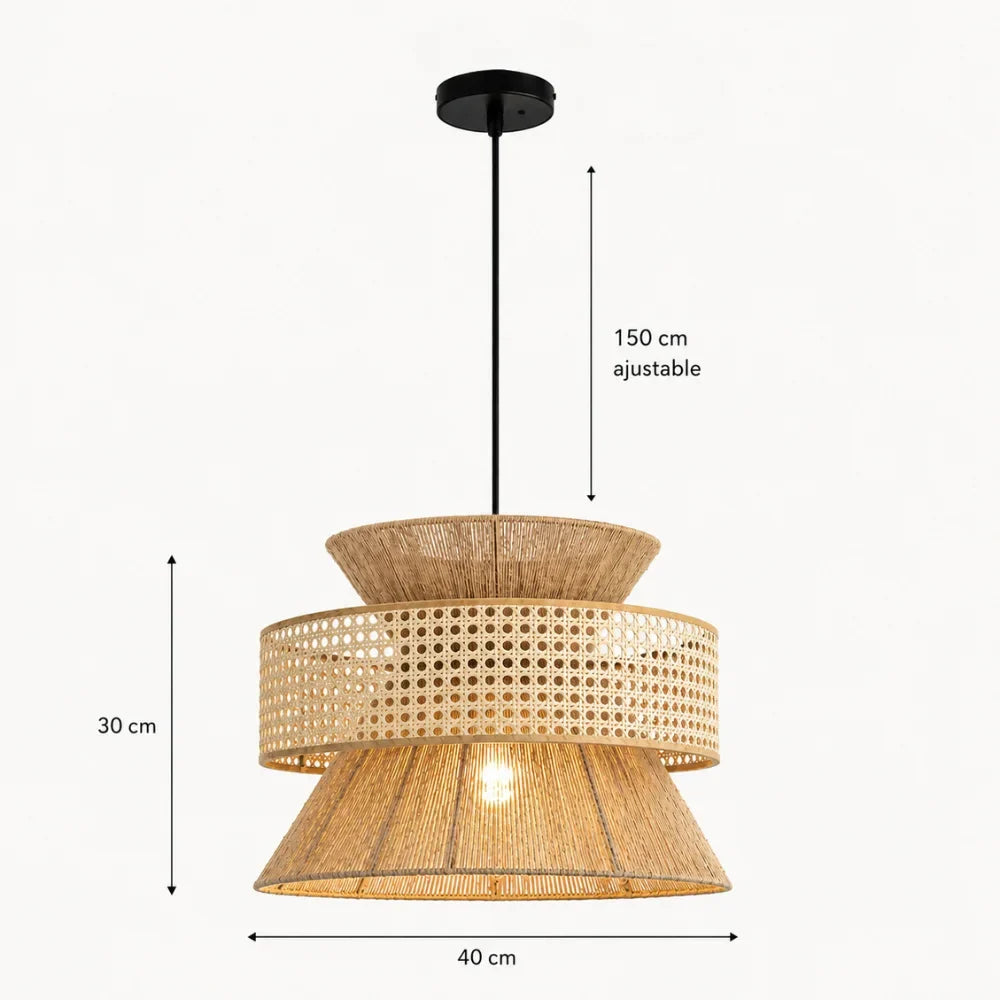 Linnea Bamboo & Rattan Pendant Light