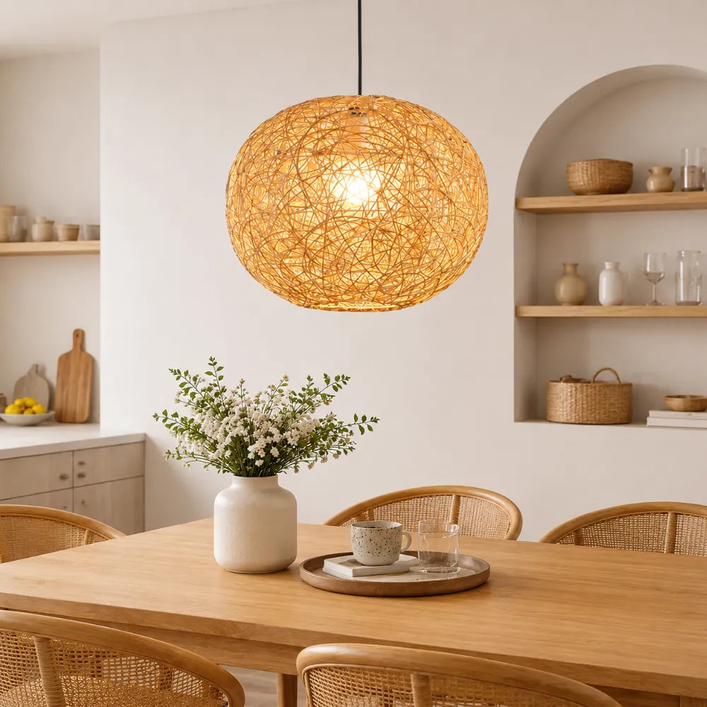 Liora Bamboo & Rattan Pendant Light