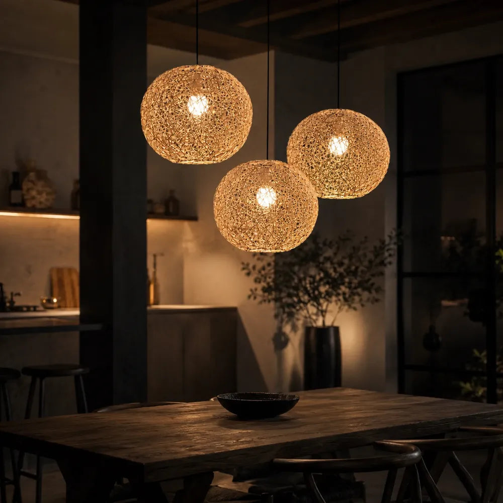 Liora Bamboo & Rattan Pendant Light