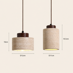 Lumi Travertine & Wood Pendant Light