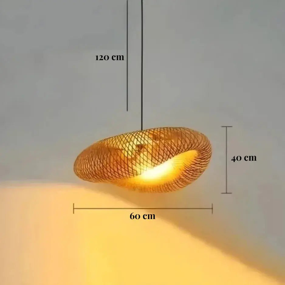 Aina Scandinavian Bamboo Pendant Light