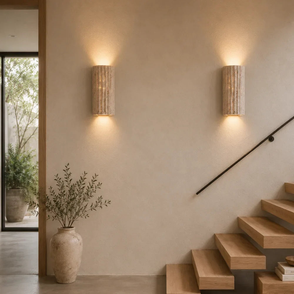 Lunda Travertine Wall Light