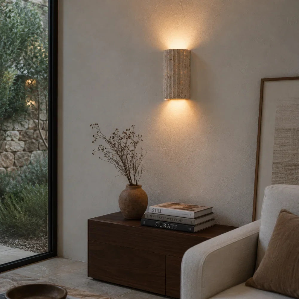 Lunda Travertine Wall Light