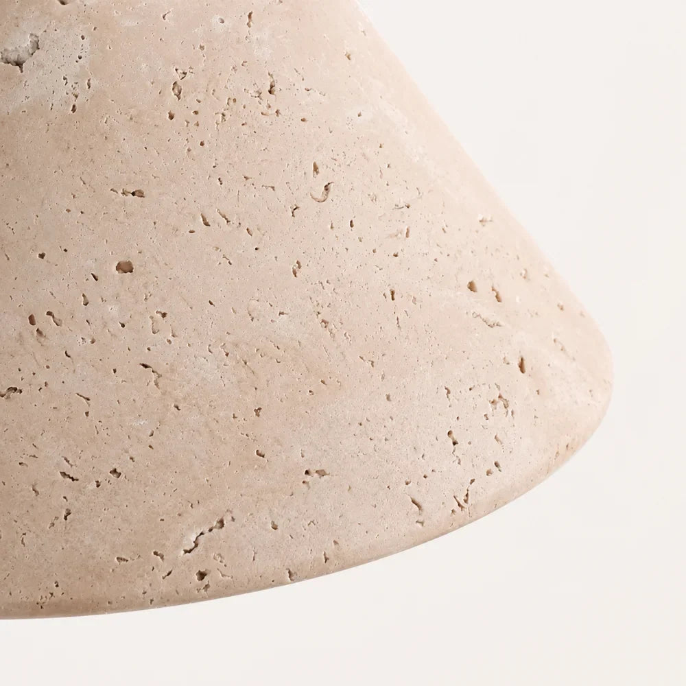 Lyra Travertine & Wood Wall Light