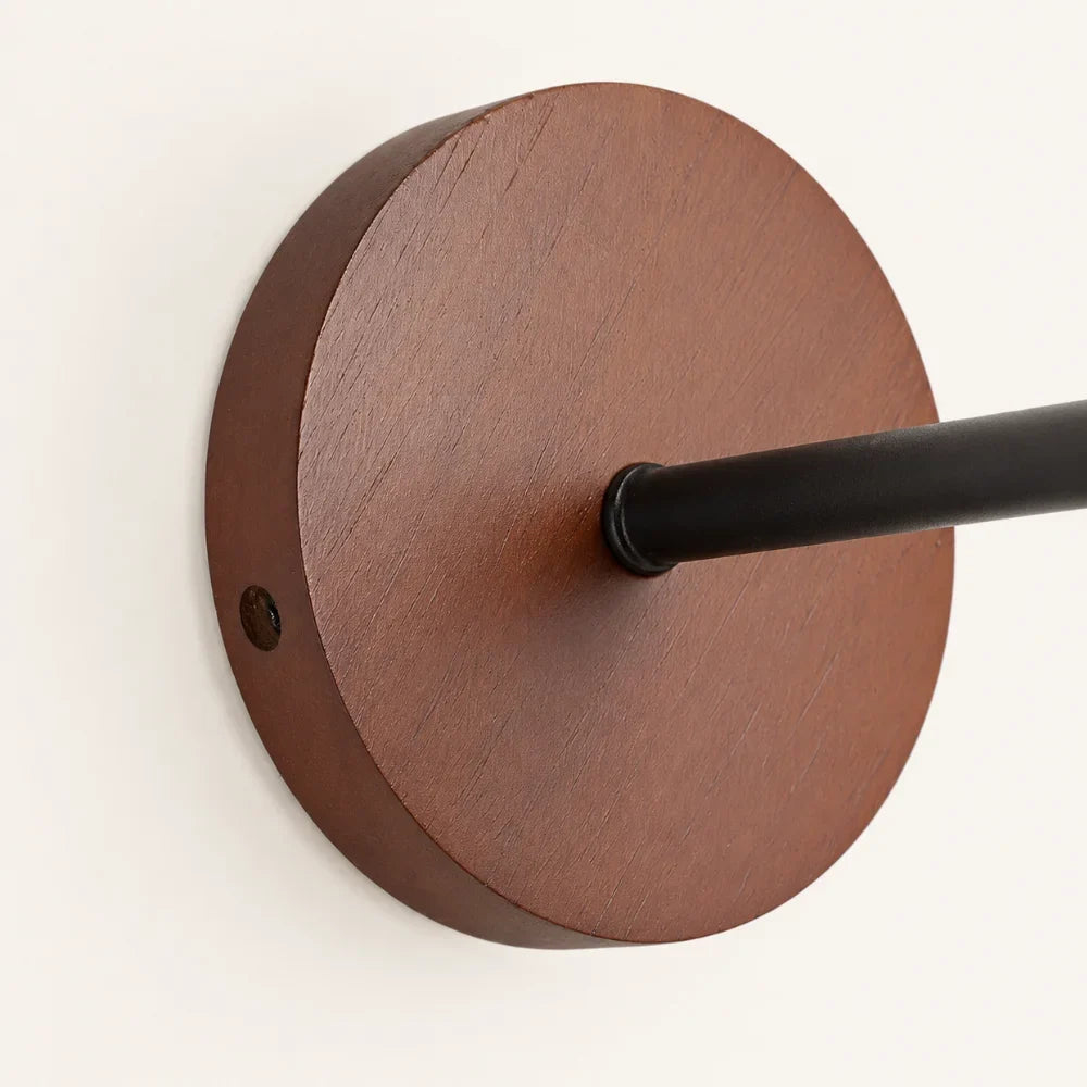 Lyra Travertine & Wood Wall Light