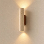 Mysen Travertine & Wood Wall Light
