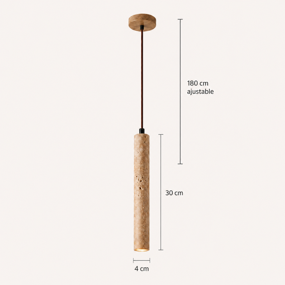 Narvik Scandinavian Travertine Pendant Light
