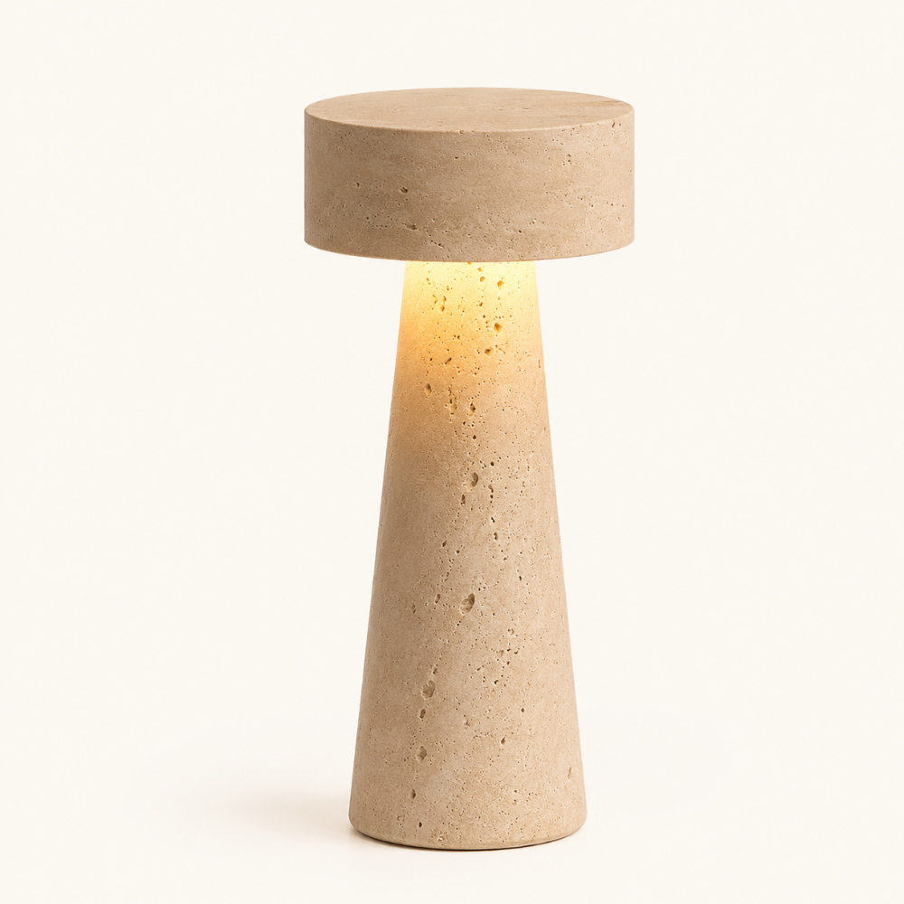 Neri Travertine Table Lamp