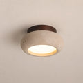 Norden Travertine & Wood Ceiling Light