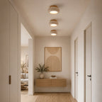 Norden Travertine & Wood Ceiling Light