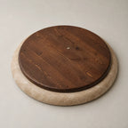 Kairo Travertine & Wood Ceiling Light