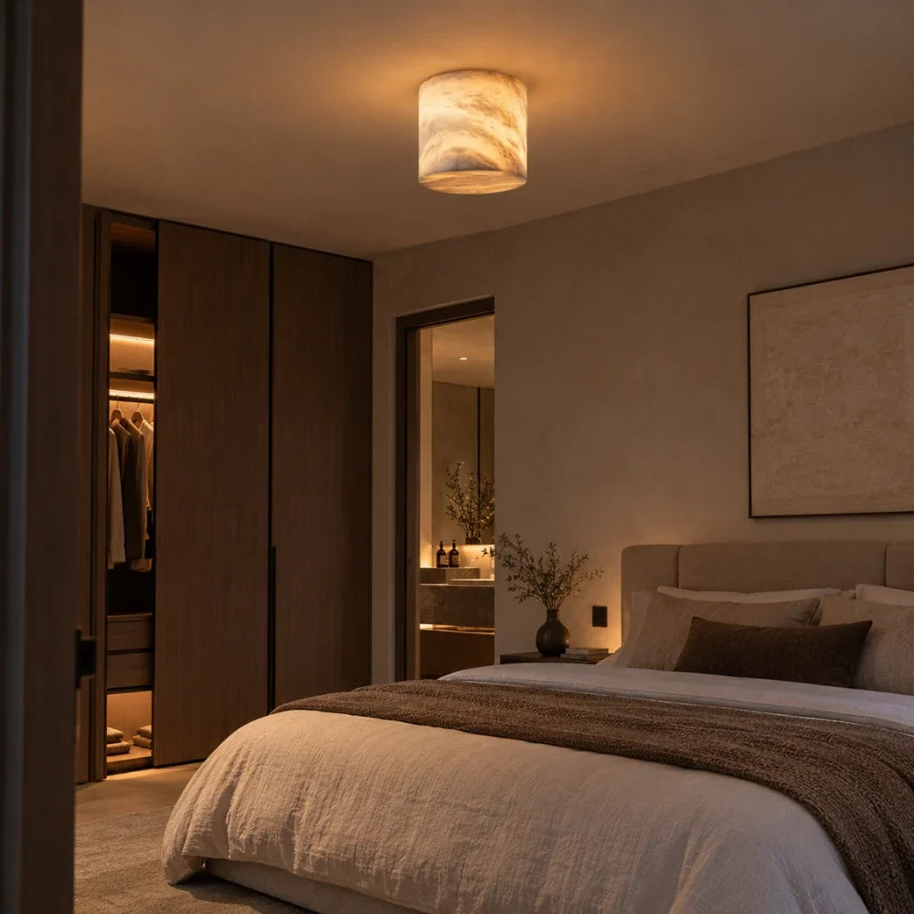 Névia Alabaster Ceiling Light