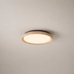Kairo Travertine & Wood Ceiling Light